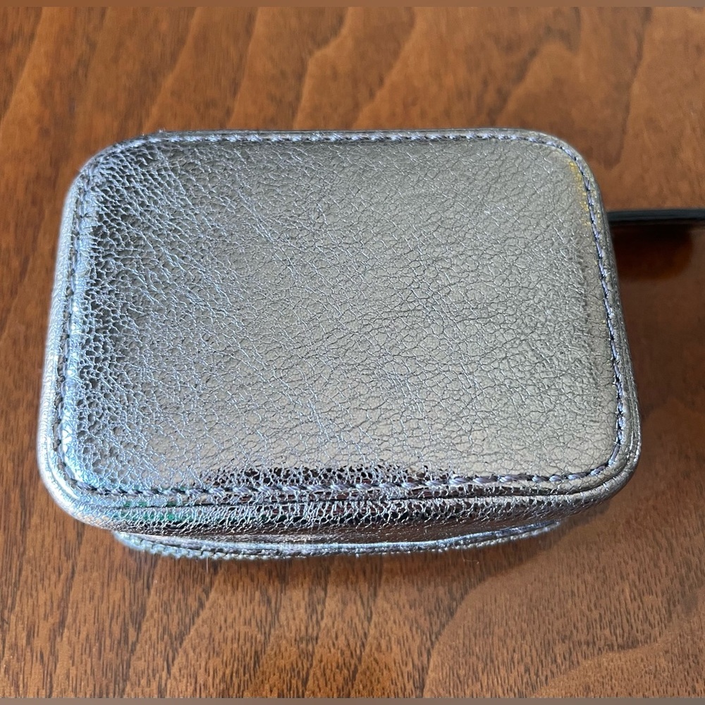 Coach Metallic Silver pouch, great for pill bottles, chapstick/hand sanitizer! - Picture 2 of 7